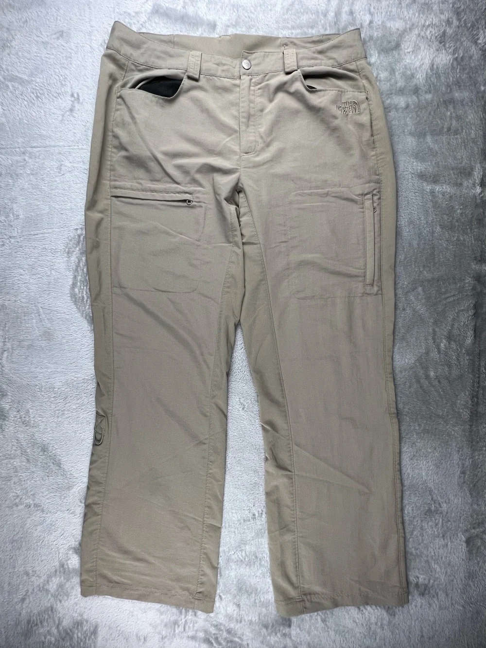The North Face Womens Pants Size 8 Roll-Tab Relaxed Fit Tan Beige Nylon Hiking